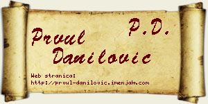 Prvul Danilović vizit kartica